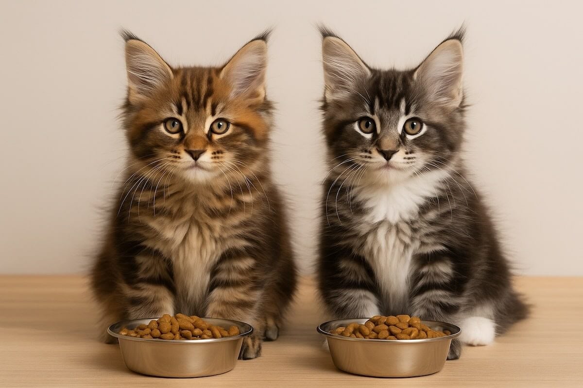 How long should a Maine Coon eat kitten food